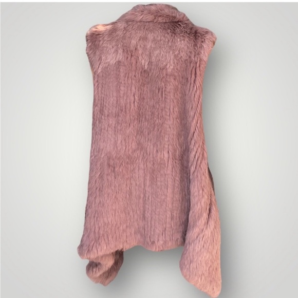 Love Token Mauve Angora Fur Vest Jacket - Picture 7 of 12